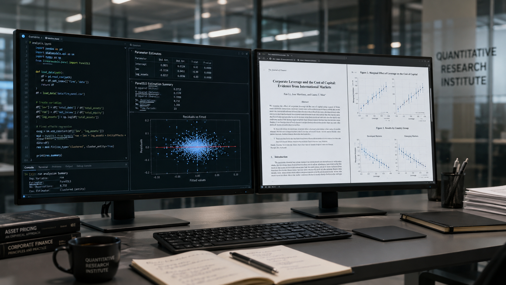 Abstract blue data network visualization